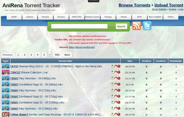 AniRena Torrent追踪器